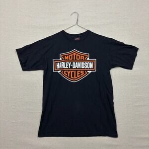 VTG Harley Davidson Twin Cities Minneapolis St Paul Graphic T Shirt Medium Black